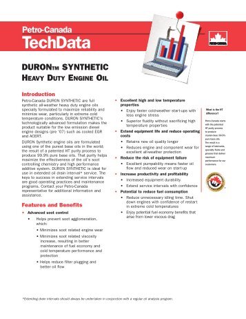 Tech Data - DURON SYNTHETIC Heavy Duty ... - Petro-Canada