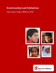 Community-Led Initiatives Report - Save the Children Sweden's