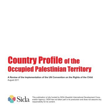 Country Profile of the Occupied Palestinian Territory - International ...