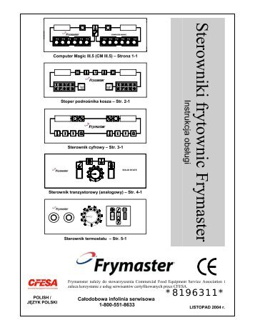 Sterowniki frytownic Frymaster Instrukcja obsługi