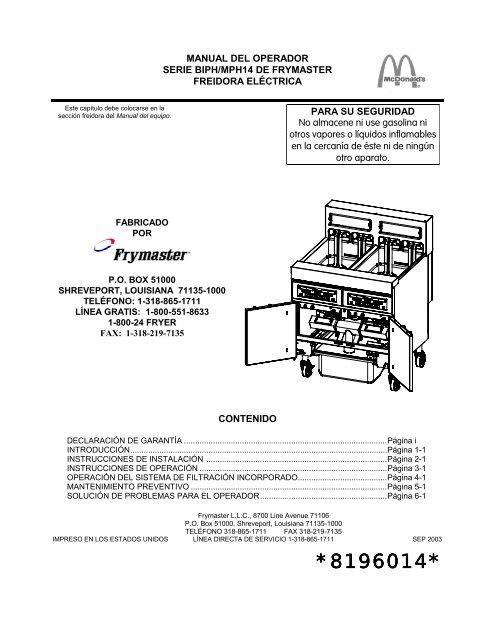 8196014 - Frymaster