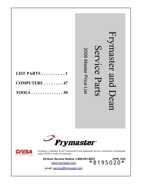Frymaster 1061988SP Pilot Propane Burner