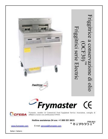 Friggitrici serie Electric - Frymaster