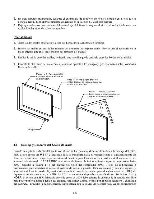 freidora eléctrica serie ocf30 - Frymaster