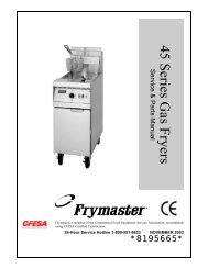 45 series gas fryers - Frymaster