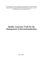 Quality Assurance Tools for the Management of Internationalization