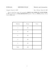 ECSE.6410 MIDTERM EXAM Robotics and Automation Assigned ...