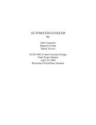 AUTOMATED JUGGLER by - Rensselaer Polytechnic Institute