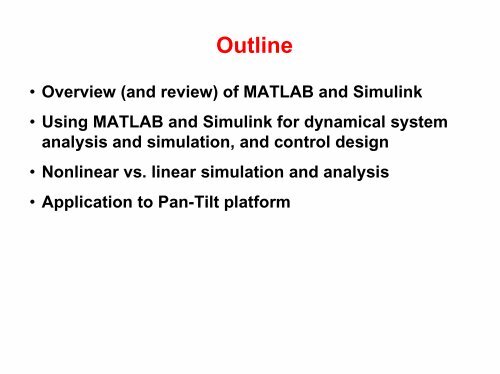 Using MATLAB and Simulink for Control System Simulation and ...