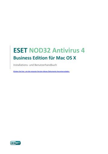 ESET NOD32 Antivirus 4 Business Edition für Mac OS X