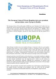 The European Union of Private Hospitals elects new - BDPK