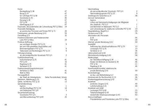 Personalstatut inkl. Vollzugsverordnung zum Personalstatut