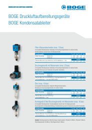 BOGE Druckluftaufbereitungsgeräte BOGE Kondensatableiter