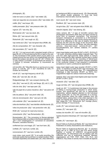 Glossary of Terms Related to the Archiving of Audiovisual ... - Unesco