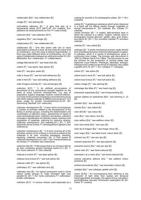 Glossary of Terms Related to the Archiving of Audiovisual ... - Unesco
