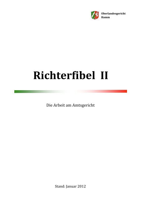 Richterfibel für die Arbeit beim Amtsgericht - NRW-Justiz