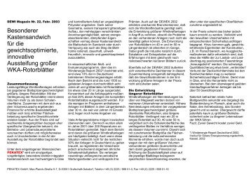 DEWI Magazin Nr. 22, Febr. 2003 - Pekatex GmbH