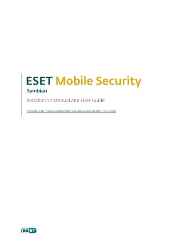 ESET Mobile Security for Symbian