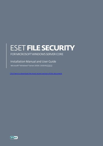 ESET File Security for Microsoft Windows Server Core