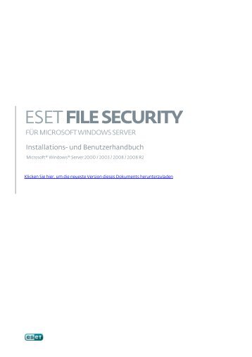 4. Arbeiten mit ESET File Security