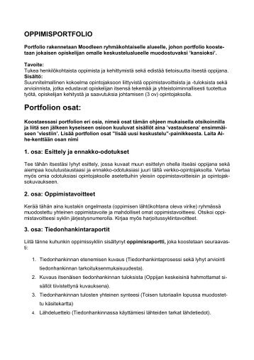 Esimerkki Portfolio-ohjeesta (pdf)