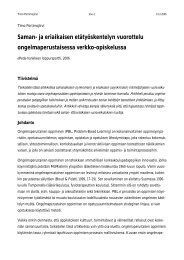 Timo Portimojärvi. 2006. Saman ja eriaikaisen etätyöskentelyn ...