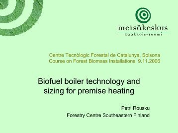 Biofuel boiler technology and sizing for premise heating, Pdf-material