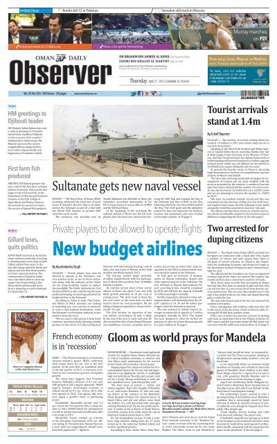 Sultanate gets new naval vessel - Oman Observer