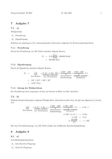 Lösungen Aufgaben 7-9