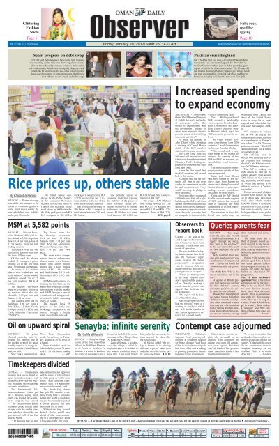 Rice prices up, others stable - Oman Observer