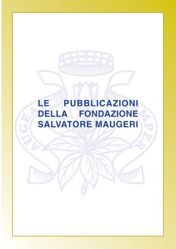 le pubblicazioni della fondazione maugeri - Giornale Italiano di ...