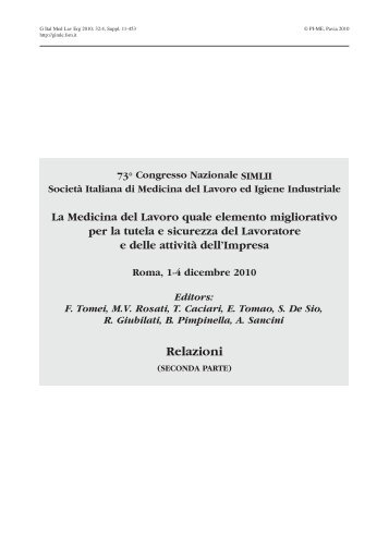 Ruolo del medico competente nella prevenzione degli infortuni sul ...