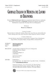 Indice - Giornale Italiano di Medicina del Lavoro ed Ergonomia ...