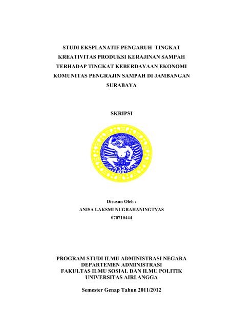Skripsi Administrasi Publik Kuantitatif Pdf Ide Judul Skripsi Universitas