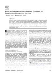 Kidney Transplant Ureteroneocystostomy Techniques and ...