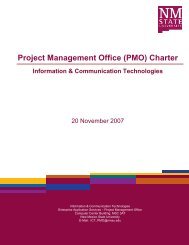 Project Management Office (PMO) Charter - ICT - New Mexico State ...