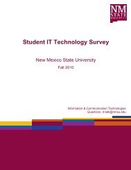 Student IT Technology Survey - ICT - New Mexico State University