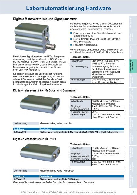 HiTec Zang Hauptkatalog 2010/2011 - HiTec Zang GmbH