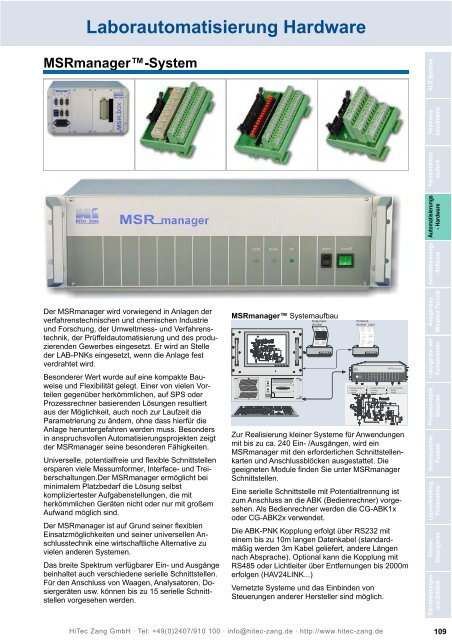 HiTec Zang Hauptkatalog 2010/2011 - HiTec Zang GmbH