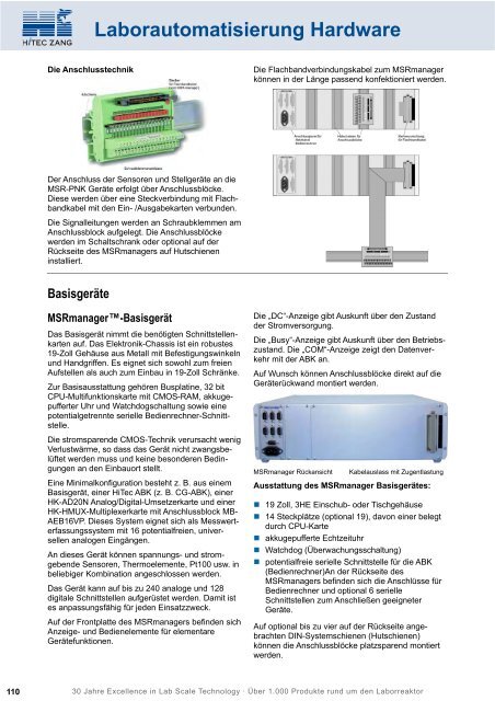 HiTec Zang Hauptkatalog 2010/2011 - HiTec Zang GmbH