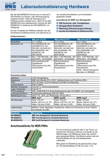 HiTec Zang Hauptkatalog 2010/2011 - HiTec Zang GmbH