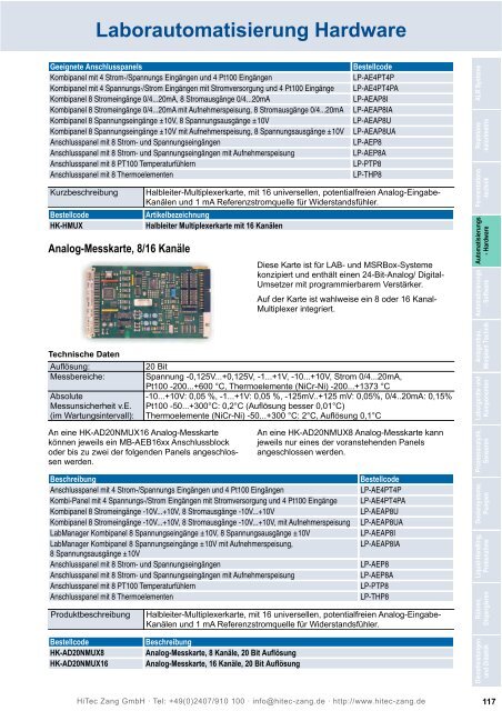 HiTec Zang Hauptkatalog 2010/2011 - HiTec Zang GmbH