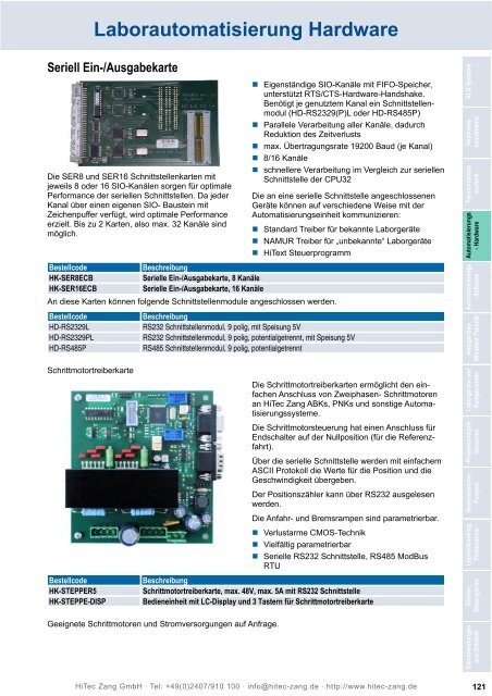 HiTec Zang Hauptkatalog 2010/2011 - HiTec Zang GmbH