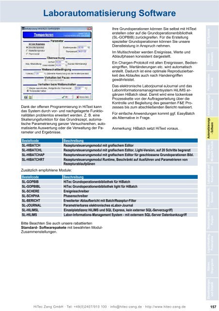 HiTec Zang Hauptkatalog 2010/2011 - HiTec Zang GmbH