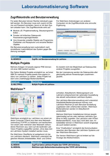 HiTec Zang Hauptkatalog 2010/2011 - HiTec Zang GmbH