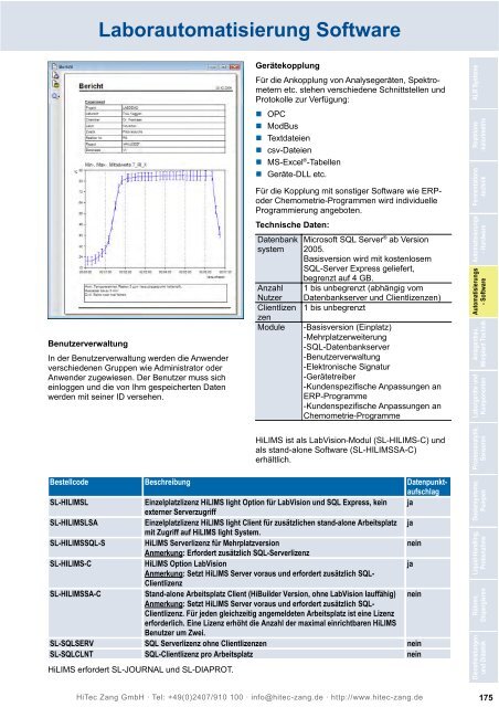 HiTec Zang Hauptkatalog 2010/2011 - HiTec Zang GmbH