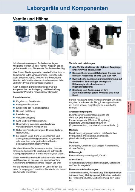 HiTec Zang Hauptkatalog 2010/2011 - HiTec Zang GmbH