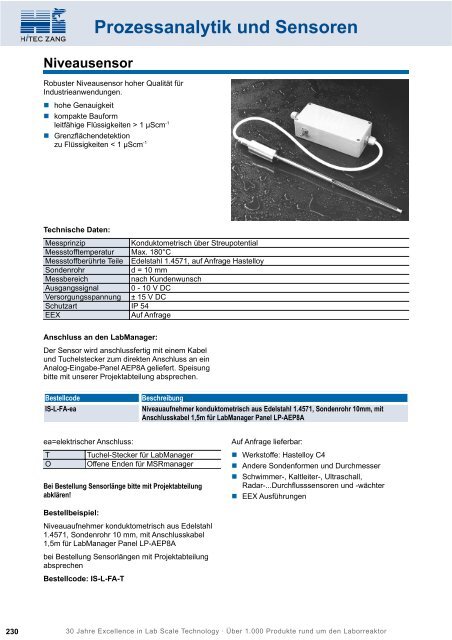 HiTec Zang Hauptkatalog 2010/2011 - HiTec Zang GmbH