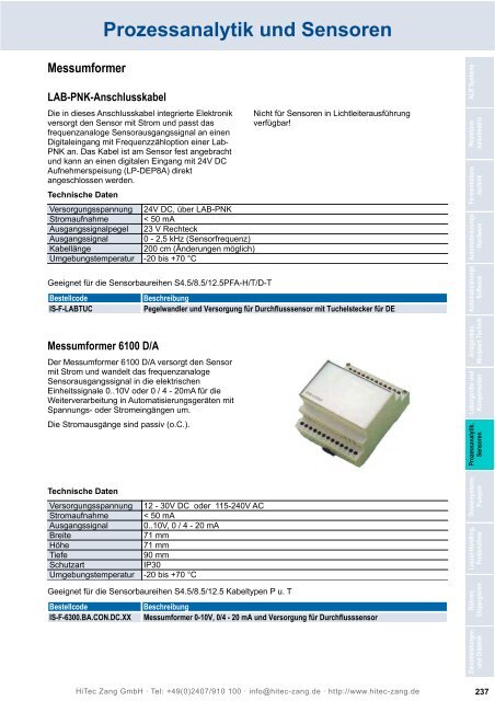 HiTec Zang Hauptkatalog 2010/2011 - HiTec Zang GmbH