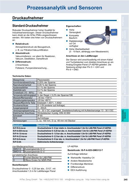 HiTec Zang Hauptkatalog 2010/2011 - HiTec Zang GmbH